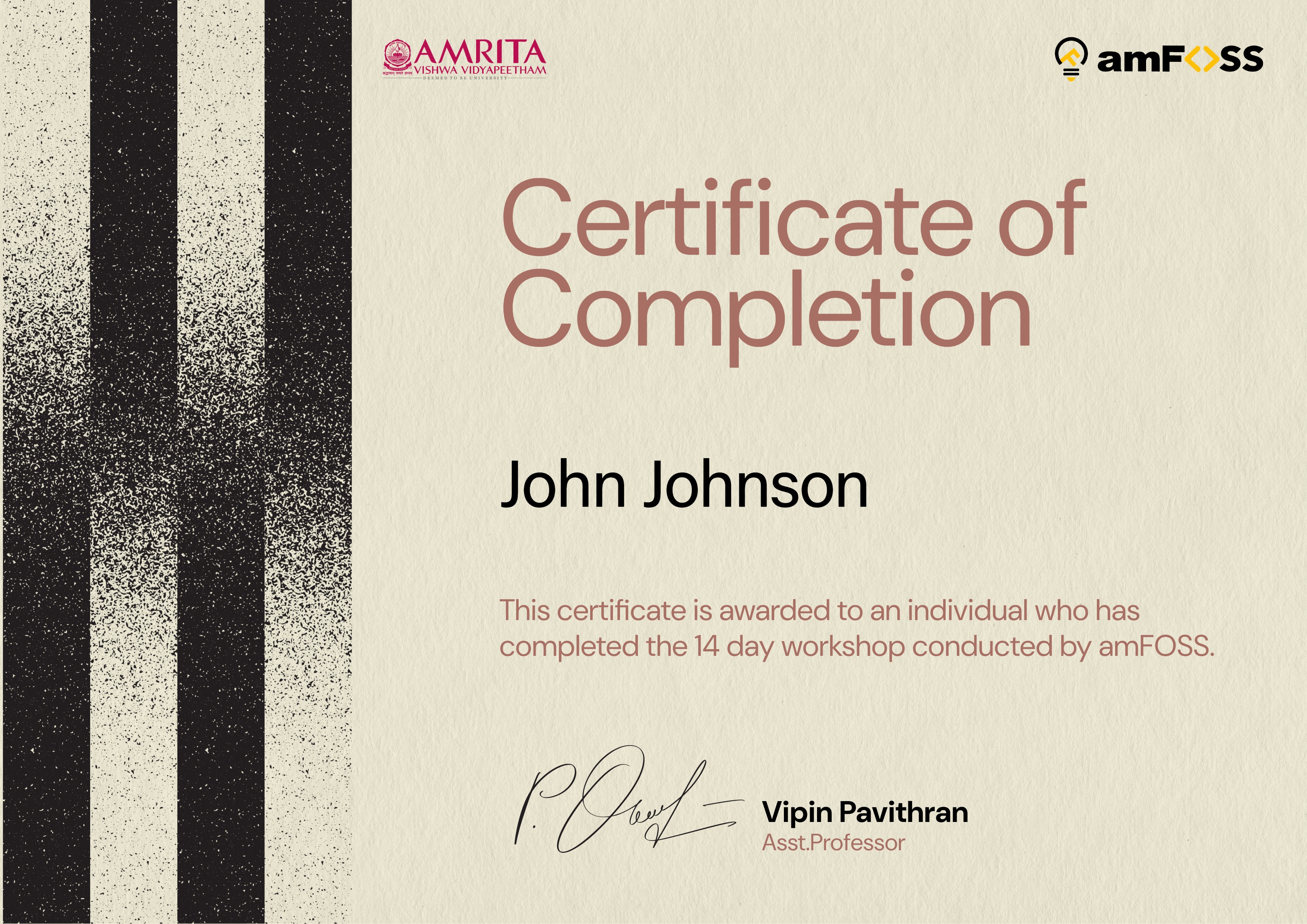 Workshop Certificate Preview